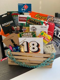 a basket filled with lots of different items