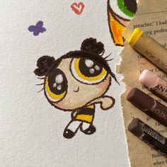 Crayon Doodles, Office Fridge, Desain Buklet, Oil Pastel Art, Crayon Art, Sketches Tutorial, Cute Doodle Art