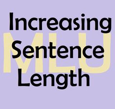 the words increasing sentence length are shown in black and yellow letters on a purple background