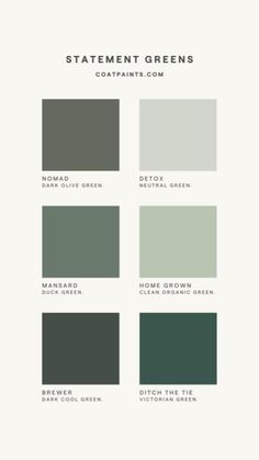 the different shades of green are shown in this graphic style, and each color is similar to