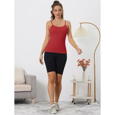 The women's camisole features soft fabric in various colors for the whole family. These soft modal/spandex camis, with built in shelf bra are great for layering or lounging around on a warm day. Item Features: 1) Spaghetti straps design,shoulder straps are adjustable,allows you to adjust the length you like. 2) Flat seams move smoothly against your skin. 3) Soft & comfortable modal fabric,spandex with good retention could keep the shape after wearing many times. 4) Simple and basic color easily Womens Camisoles, Target Clothes, Modal Fabric, High Neck Tank Top, Spaghetti Strap Tank Top, Ribbed Tank Tops, Cotton Tank Top, Strap Design, Workout Tank Tops