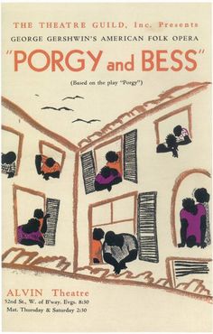 the poster for porgy and bess shows children playing in an open - air house