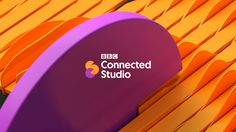 the bbc connected studio logo on an orange and purple chair