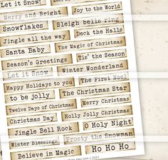 an old fashioned christmas card with words on it