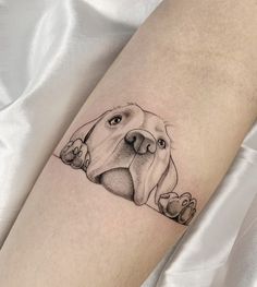 Pitbull Dog Tattoo Ideas, Lab Tatoos, Dog With Ball Tattoo, Labrador Dog Tattoo, Girl And Dog Tattoo, Pitbull Tattoo For Women, Labrador Tattoos, Lab Tattoo Ideas, Labrador Tattoo Ideas