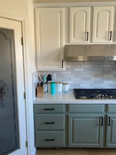 the kitchen is clean and ready to be used as a place for cooking or baking