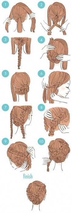 Easy To Do Hairstyles, Trendy We Fryzurach, Draw Hair, Seni Dan Kraf, Fishtail Braid, Peinados Fáciles Para Cabello Corto, Easy Braids, Hair Images