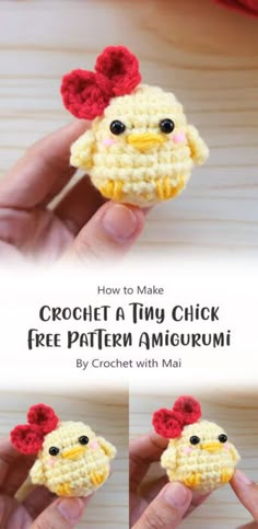 crochet tiny chick free pattern amigurmi by crochet with mai