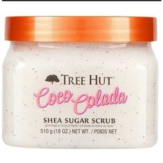 Tree Hut Cocoa Colada Body Sugar Scrub. Smells Delicious Like A Vacation On The Beach In A Jar. 18 Oz Tree Hut Coco Colada, Beach In A Jar, Coco Colada, Body Scrub Gift, Body Sugar Scrub, Coconut Body Scrubs, Natural Sugar Scrubs, Salt Body Scrub