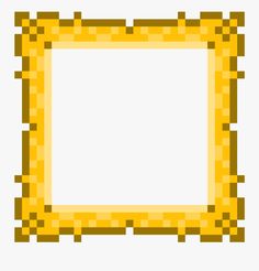 an image of a yellow frame with squares on the edges and bottom half, as if it were pixelated