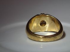 Vintage Gold Metal Rings, Vintage Formal Jewelry With Ring Detail, Vintage Jewelry With Ring Detail For Formal Occasions, Vintage Oval Jewelry With Ring Detail, Retro Adjustable Ring, Adjustable Retro Ring, Vintage Wedding Rings In Metal, Vintage Enamel Ring For Anniversary, Vintage Jewelry With Lost Wax Casting For Formal Occasions