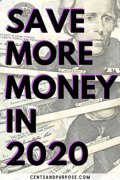 money with the words save more money in 2020