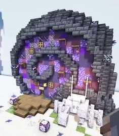 an image of a purple and white map in minecraft