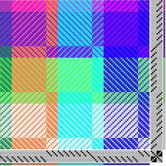 a cross - stitch pattern with different colors and patterns in the same square, as well as