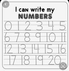 i can write my numbers worksheet