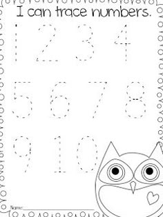 an owl with numbers on it worksheet