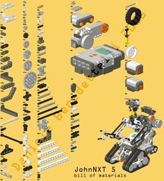 an image of the parts for a motorcycle and other things that are made out of legos