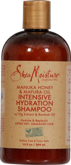 New & improved formula with a creamy lather! SheaMoisture Manuka Honey & Mafura Oil Shampoo is designed to provide extreme moisture for coily, type 4 hair. This sulfate-free shampoo cleanses hair follicles with a luxurious lather that sweetly pampers hair with natural nutrients and moisturizers, while infusing hair with intense moisture. The SheaMoisture Manuka Honey & Mafura Oil Intensive Hydration Shampoo, now with a NEW & IMPROVED formula, gently cleanses with a creamy lather SheaMoisture Int Baobab Oil, Type 4 Hair, Hair Cleanse, Sulfate Free Shampoo, Manuka Honey, Sulfate Free, Shea Moisture Products, Type 4, Hair Care Shampoo