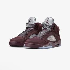 Air Jordan 5 Retro Se Men’s Shoes Brand New With Box Deep Burgundy/Metallic Silver/Light Graphite Size M 4 / W 5.5 Style Dz4131-600 Jordan V, Nike Air Jordan 5, Jordan Model, Jordan Shoes Retro, Jordan 5 Retro, Embroidery Shoes, Air Jordan 5 Retro, Air Jordan 5, Jordan 11 Retro