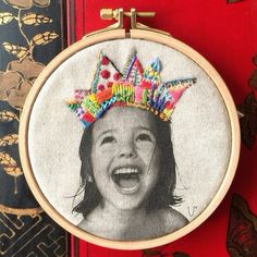 Photo Embroidery, Group Portrait, Embroidered Photo, Virtual Class, Black And White Photos, 자수 디자인, White Photos, Embroidery Inspiration, Embroidery And Stitching