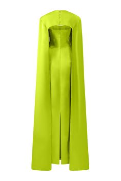 Twilight Cape Stone Silk Floor Length Dress | MEAN BLVD Silk Floor Length Dress, Ambani Wedding, Dinner Gowns, Green Board, Diva Dress, Gown Ideas, Green Love, Floor Length Dress, Bright Winter