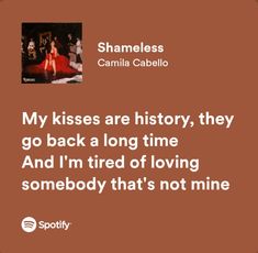 camila cabello - shameless Shameless By Camila Cabello, Shameless Camila Cabello Aesthetic, Shameless Song, Freshman Scrapbook, My Oh My Camila Cabello, Lyrics Icon