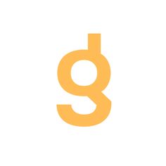 the letter g is made up of two different colors and font styles, but it appears to be orange or yellow