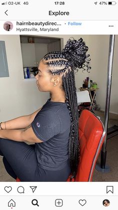 Weave Hairstyles Braided, Hairstyles Theme, Hot Hair Colors, Quick Braided Hairstyles, Braided Ponytail Hairstyles, Feed In Braid, Box Braid