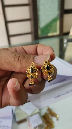 Black Beads Earrings Indian Gold, Black Beads Ear Rings Gold, Rings Gold Simple, Necklace Set Indian Bridal Jewelry, Latest Earrings Design