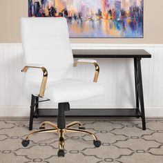 Office Chair White Leather Office Chair, Bd Design, White Upholstery, Contemporary Office, Frame Arms