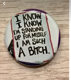 Standing Up For Myself, Feminist Protest, Marla Singer, Protest Signs, Pinback Button, Pinback Buttons, Cute Pins