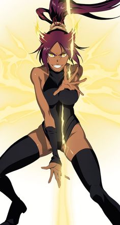 Shihouin Yoruichi, Bleach Pictures, Kuchiki Byakuya, Yoruichi Shihouin, Bleach Girls, Bleach Anime Ichigo, Bleach Anime Art, Bleach Fanart, Bleach Characters