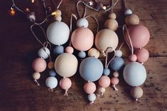 DIY Xmas - Wooden Beads Ornaments | White Valley Beads Ornaments, Beaded Ornaments, Wooden Diy, Wooden Beads, Beads, White