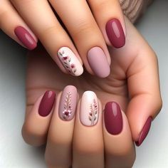 fall nails Fall Ideas For Nails, Nailinspo Nailart, Fancy Nail Art, Designer Nails, Simple Fall Nails, September Nails, Work Nails, Design Nails