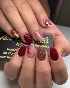 Gel Nail Extensions Designs, Red Glam Nails, Mommy Nails, Bridal Nails Designs, Ideas Uñas, Overlay Nails, Nail Glam, Vday Nails, Heart Nail Designs