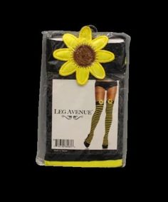 These nylon and elastic pull-on black and yellow thigh-high stockings with embroidered sunflower emblem. Perfect for bees, flowers, spring looks, cosplay, Halloween and more. Other costumes and accessories (tutus, corsets, masks) are sold separately on our page – subject to availability. One size fits most larger teens and smaller adults (90-165 lbs). Costumes and accessories typically run a little smaller than regular clothing sizes. Please purchase accordingly. Sunflower Patch, Bee Costume, Cosplay Halloween, Flowers Spring, Thigh High Stockings, Black And Yellow, Spring Looks, Thigh High, Thigh Highs