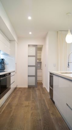 the kitchen is clean and ready for us to use in its new owner's home