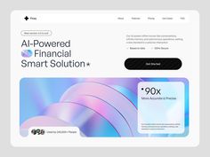 the homepage for al - powered financial smart solution