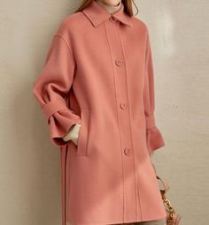 Product Description: This is a handmade cashmere coat high grade fabric,cashmere fabric.also could be custom made with any size and other colors,please feel free to contact with me if you want custom it. Material: wool 80%- 90% Size: S: Bust : 110 cm shoulder:51cm Sleeve:50cm Length:82 cm M: Bust : 114 cm shoulder:52cm Sleeve: 51 cm Length: 83 cm L: Bust : 118 cm shoulder:53cm Sleeve:52 cm Length:84 cm XL: Bust :122 cm shoulder:54cm Sleeve:53 cm Length:85 cm We advice you add25cm around by your Solid Color Long Cashmere Coat, Solid Cashmere Long Coat, Chic Long Pink Pea Coat, Wool Outerwear With Lapel Collar In Solid Color, Wool Long Sleeve Solid Color Outerwear, Solid Color Long Sleeve Wool Outerwear, Solid Color Wool Long Sleeve Outerwear, Long Sleeve Solid Color Wool Outerwear, Elegant Long Sleeve Cashmere Pea Coat