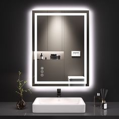 Back Lit Mirrors, Back Lit Mirror, Glass Shatter, Fogless Mirror, Bathroom Mirror With Lights, Lit Mirror, Luxury Shower