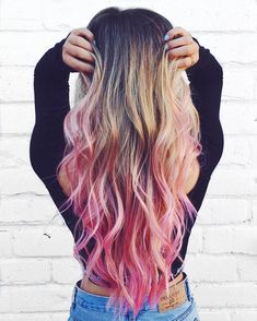 Pink Tips, Blonde Hair, Blonde, Wall, Hair, Pink, White, Instagram