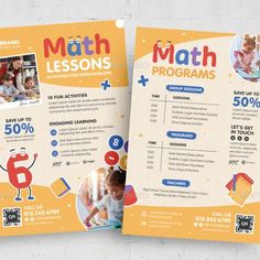 Kids Learning Education Flyer Education Flyer, Class Poster, Japanese Poster Design, Math School, School Themes, Education Poster, School Resources, Fun Math, Math Lessons