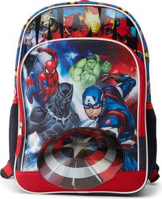 Your little superhero can head to school in style with this officially licensed Marvel 5-piece backpack and lunchbox combo set! The 16” backpack has been custom designed to feature favorite characters such as Captain America and Spider-Man! Marvel Accessories, Hearts Girl, Boys Backpacks, Disney Lilo, Small Accessories, Lilo And Stitch, Marvel Universe, Paw Patrol