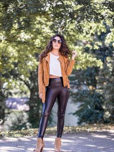 how to wear spanx faux leather croc shine leggings - Google Search Break From Reality, Fall Shows, Faux Suede Moto Jacket, Suede Moto Jacket, Getting Dressed, Now And Then, Fall Shopping, Leather Leggings, Human Rights