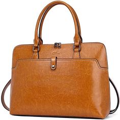 CLUCI Women Vegan Leather Work Tote 15.6 Inch Laptop Briefcase Top Han – CluciOfficial Briefcase For Women, Leather Work Tote, Double U, Briefcase Women, Shoulder Bags For School, Laptop Briefcase, Work Tote, Bag Stand, Leather Briefcase