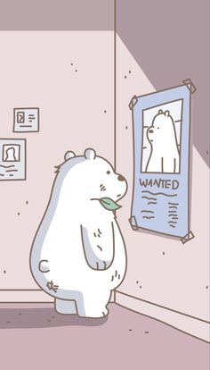 a polar bear standing in front of a mirror with the caption'i want to be here now '