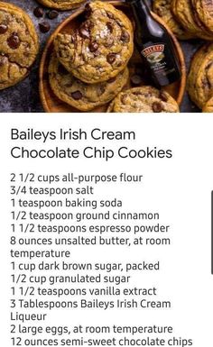 the recipe for bailey's irish cream chocolate chip cookies