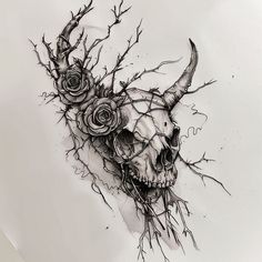 Bright Cow Skull Tattoo Sketches Mountain Goat Tattoo, Cow Skull Tattoo, Cow Skull Tattoos, Thigh Piece Tattoos, Tiny Finger Tattoos, Cross Tattoo For Men, Henna Tattoo Hand, Dark Spirit, Wicked Tattoos