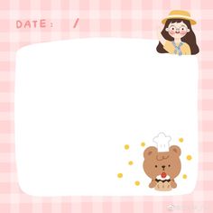 a cute bear with a chef hat on holding up a blank paper for your message