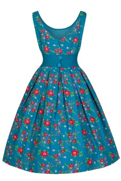 Garden Party Prom, Teal Floral Dress, Lindy Bop, African Skirts